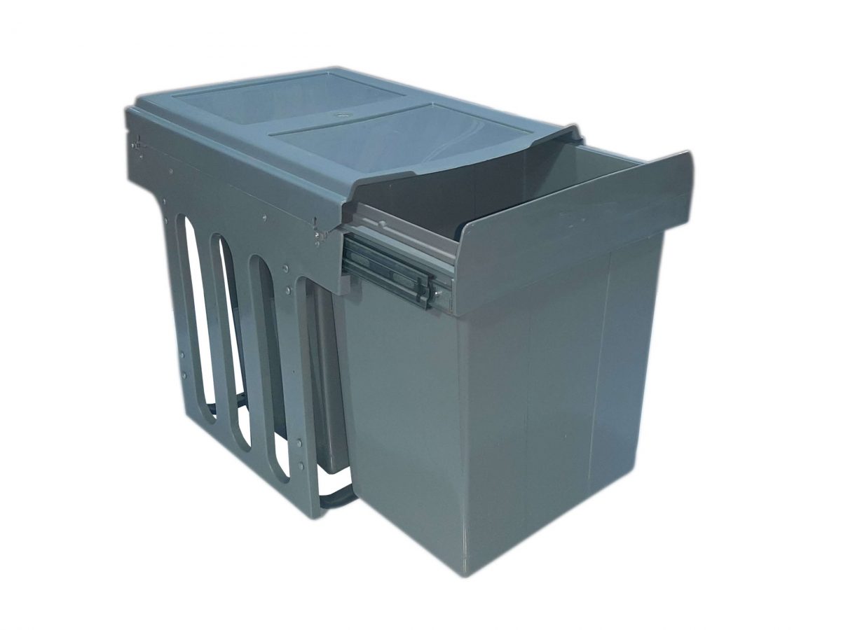 سطل زباله درب پلاستیک دو قلو