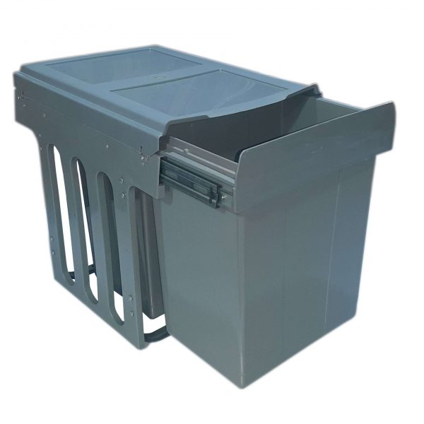 سطل زباله درب پلاستیک دو قلو